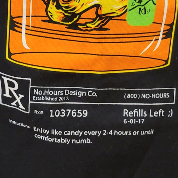 No Hours Numb Print Tee Mens Large - Picture 4 of 8